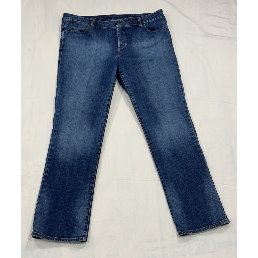 Talbots Jeans Womens Heritage Straight Leg Blue Jeans SZ 16/33